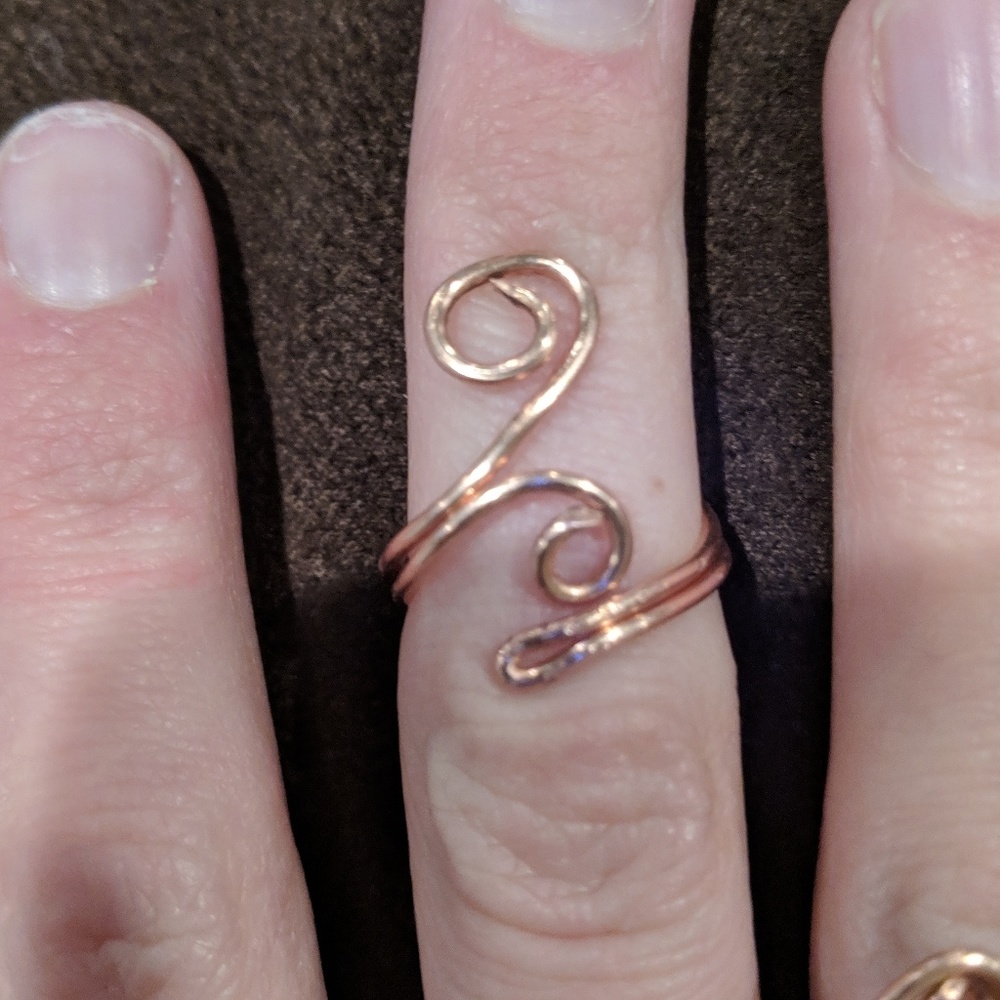 Handmade Copper Ring Set - Picture 4 of 4
